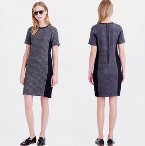 J. Crew | Wool Blend Hounds tooth Shift Dress